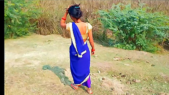 Outdoor Sex In A Rural Indian Setting Featuring A Stunning 18-Year-Old With Natural Big Breasts