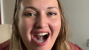 Homemade Video Of A Wife Giving A Deepthroat Blowjob And Smiling While Swallowing Cum