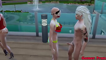 Naruto Girls Enjoy A Steamy Threesome At The Pool