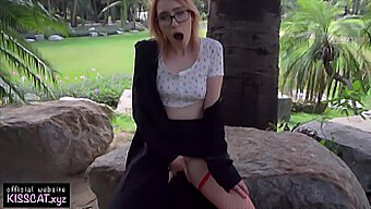 A Russian 18-Year-Old Agent Shows Off In Public And Gives A Blowjob In A Park