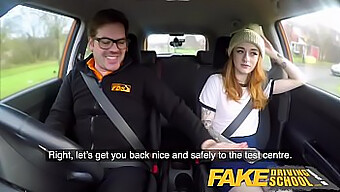 Redheaded teen gets better orgasm from sex than driving lesson