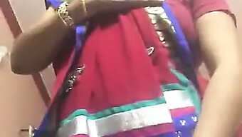 Sultry Indian Aunty'S Striptease Performance