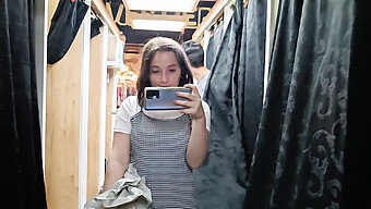 I Give A Public Blowjob To My College Friend In A Clothes Store