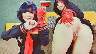 เด็กวัยรุ่น Ryuko Matoi ได้รับการตีสามกับครูของเธอและบูกี้ที่น่ากลัว