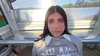 Horny Latina Girl Gets Caught In Cable Car Thrill