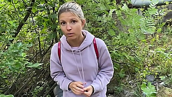 Gina Gerson's outdoor pissing adventure leads to a wild encounter with Andrew Marshall