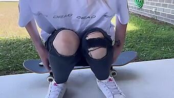 Australian Skater Receives Intense Public Masturbation Orgasm