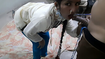 Indian Maid Gives A Deepthroat Blowjob To Her Employer'S Big Cock