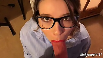 A Nerdy Office Worker Is Threatened With Exposure Unless He Performs Oral Sex - Kinkycouple111