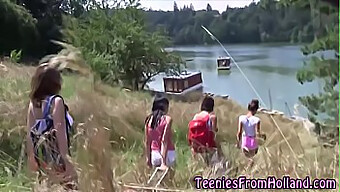 European Teens Indulge In Outdoor Boat Rubbing