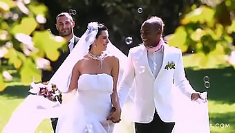 A Wedding Turns Into A Steamy Threesome With Hot Interracial Couple