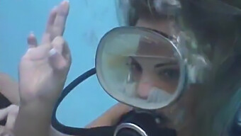 Diving Girl Receives A Load In Her Scuba Mask