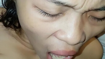 Asian Beauty Enjoys Facial Cumshot After Intense Interracial Sex