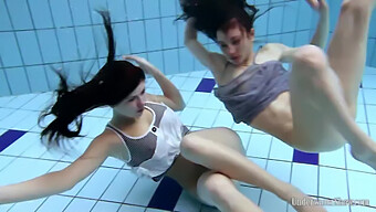 Aneta And Janka Swim Naked In Czech Pool